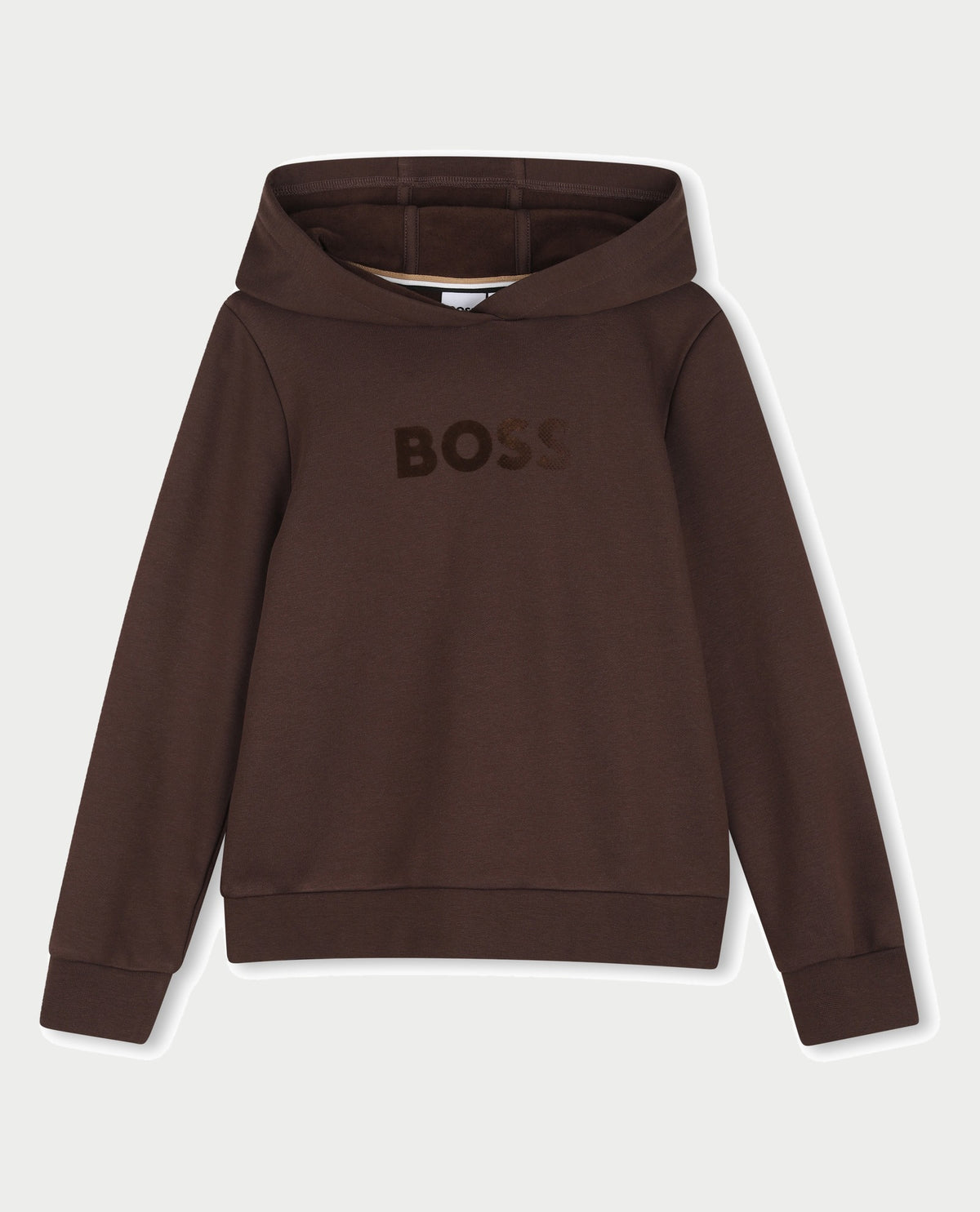 Felpa Boss bambino con cappuccio e logo 