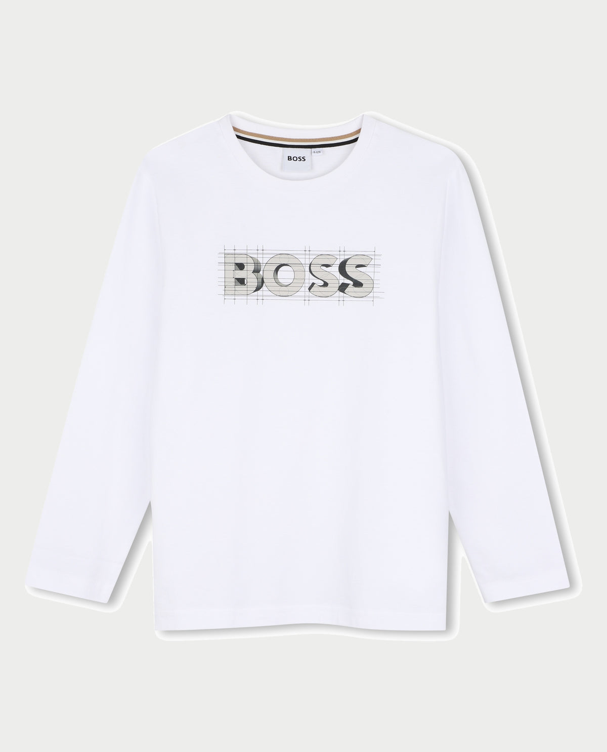 Maglia a maniche lunge Boss bambino con logo 3D 