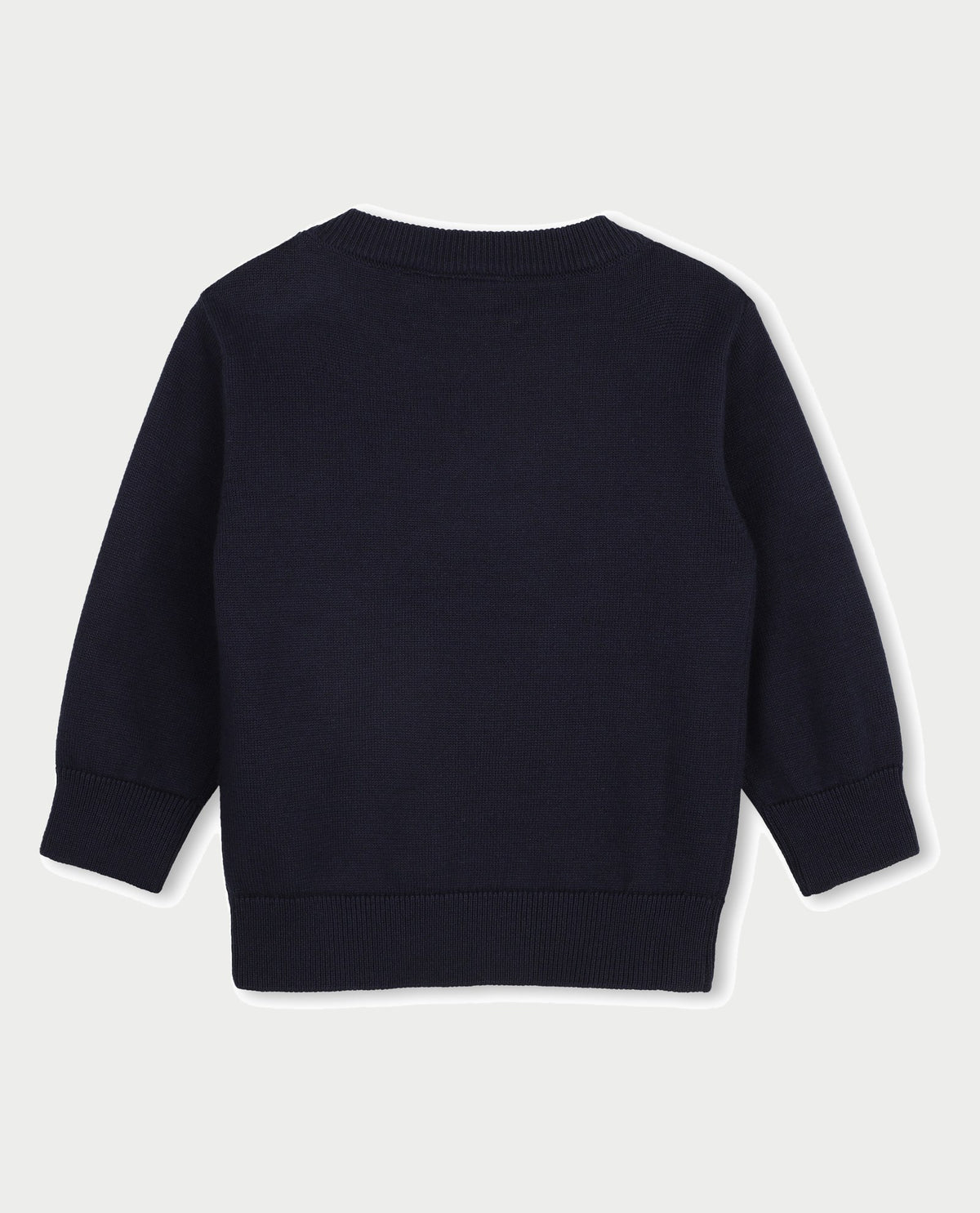 Maglione girocollo Boss bambino con bottoni su spalla 