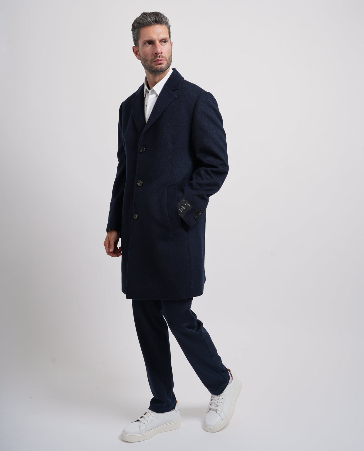 Cappotto uomo Bugatti in misto lana e cashmere 