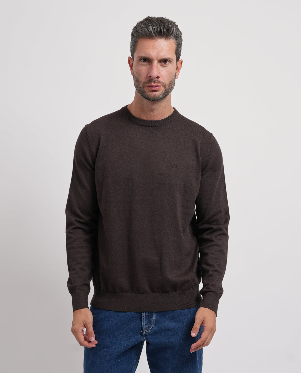 Maglione giorocollo uomo Bugatti in misto cashmere 