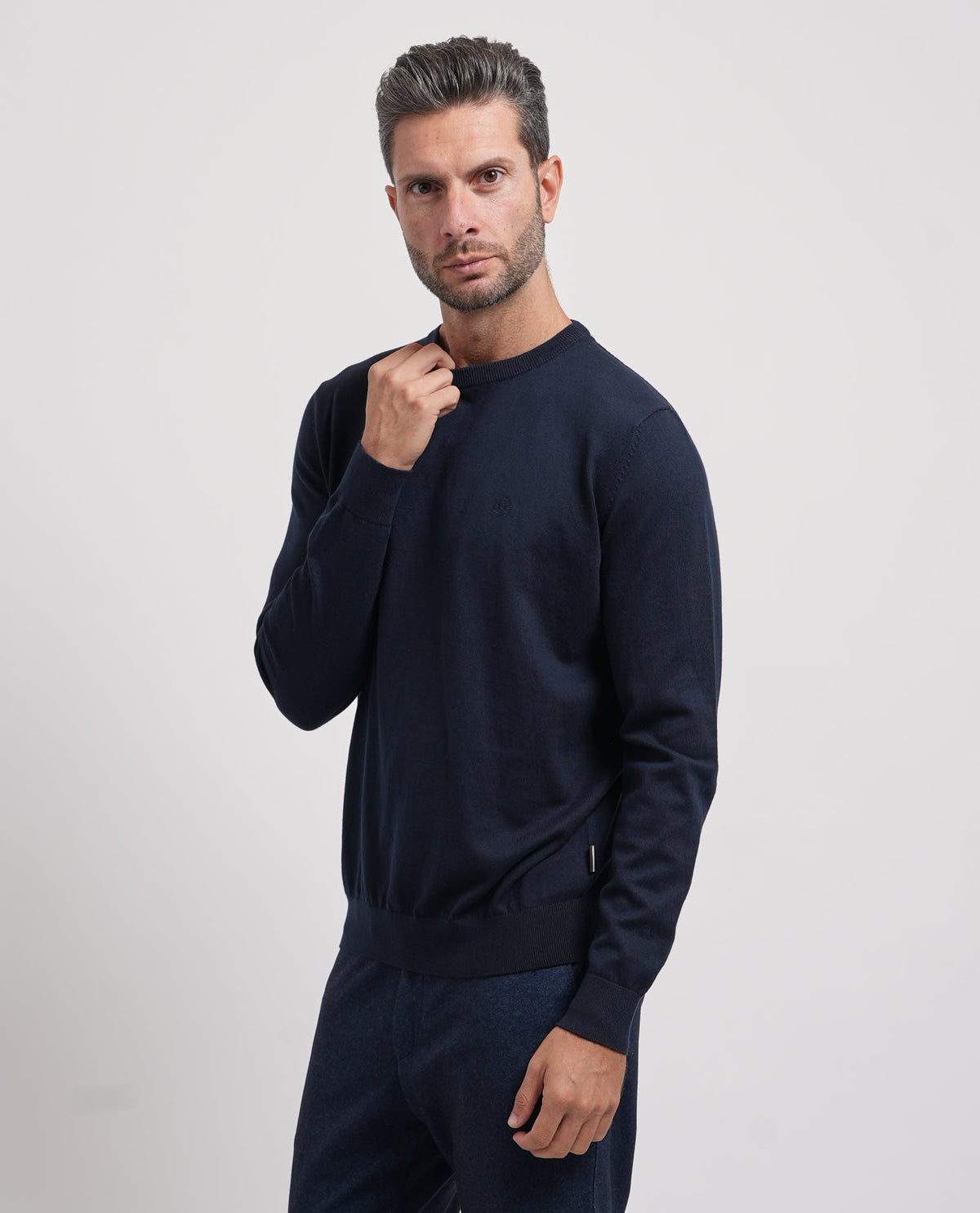 Maglione giorocollo uomo Bugatti in misto cashmere 