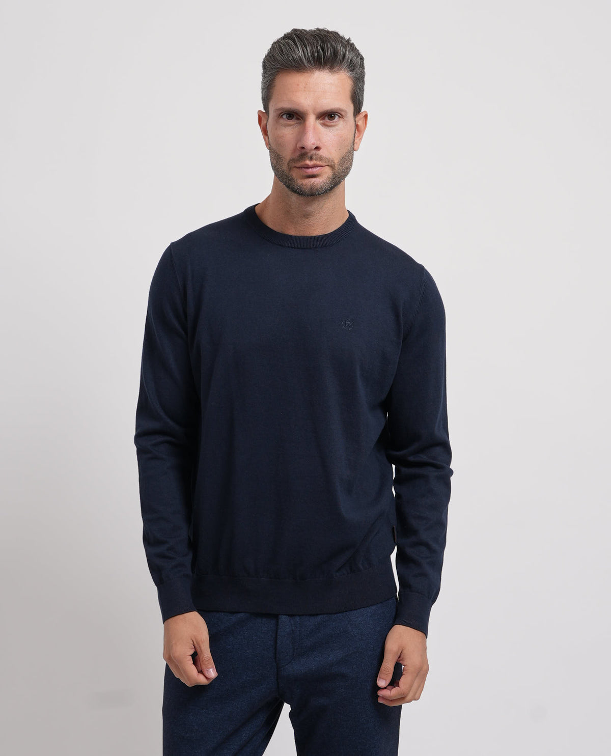 Maglione giorocollo uomo Bugatti in misto cashmere 