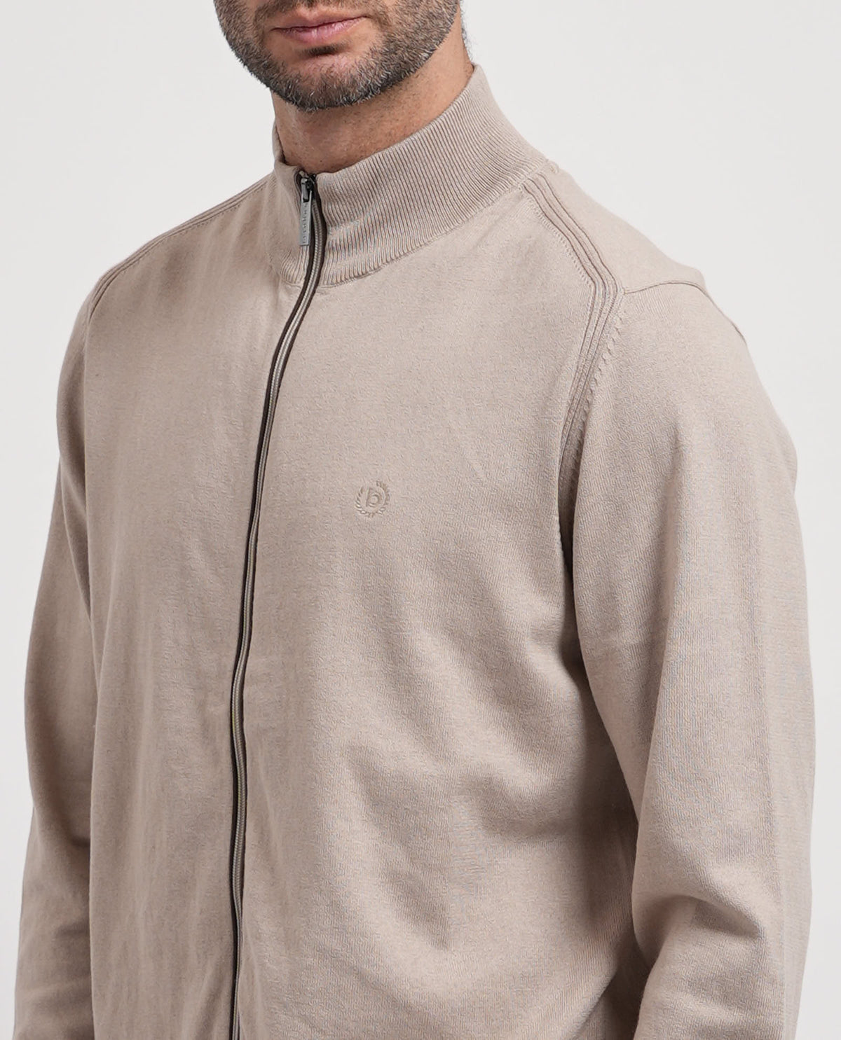 Maglione uomo Bugatti fullzip in cotone e cashmare 