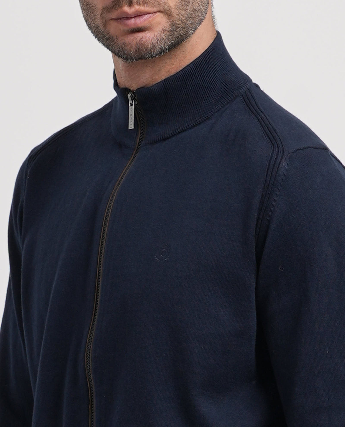 Maglione uomo Bugatti fullzip in cotone e cashmare 