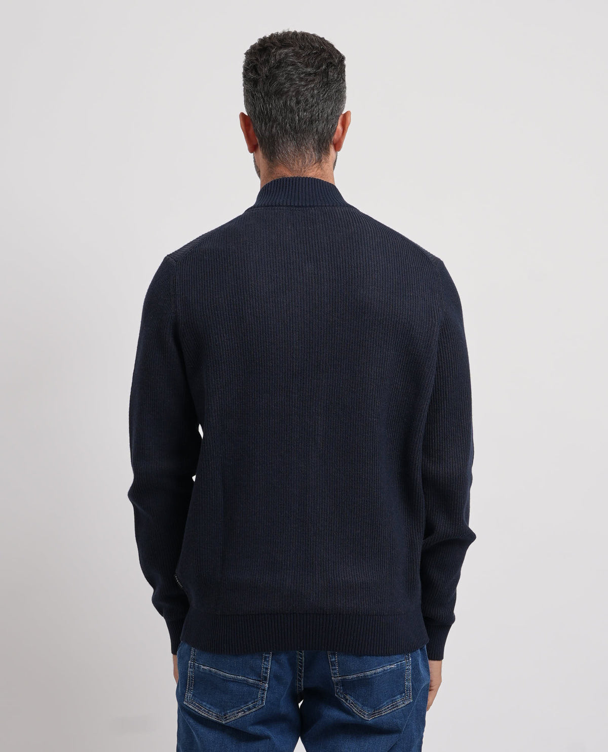 Maglione uomo Bugatti fullzip in cotone e cashmare 
