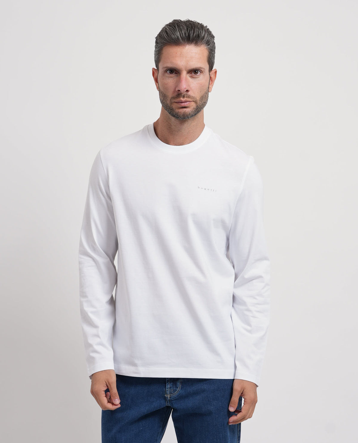 Maglia a manica lunga Bugatti uomo con logo 