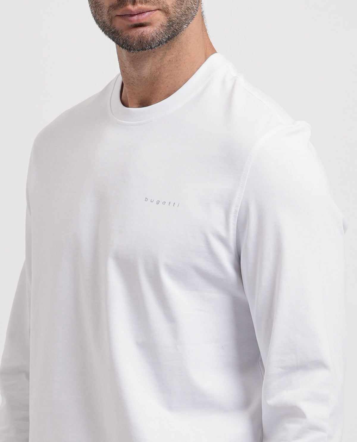 Maglia a manica lunga Bugatti uomo con logo 