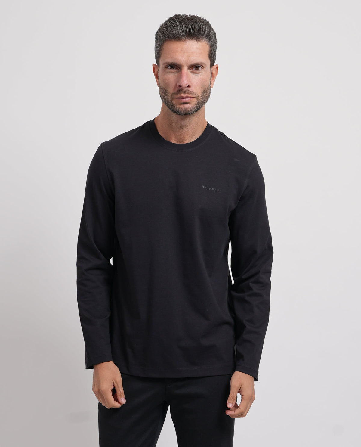 Maglia a manica lunga Bugatti uomo con logo 