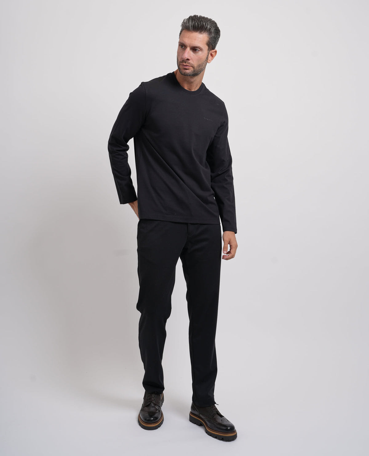 Maglia a manica lunga Bugatti uomo con logo 