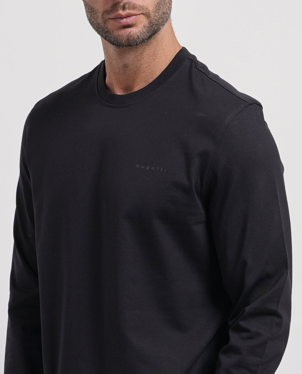 Maglia a manica lunga Bugatti uomo con logo 