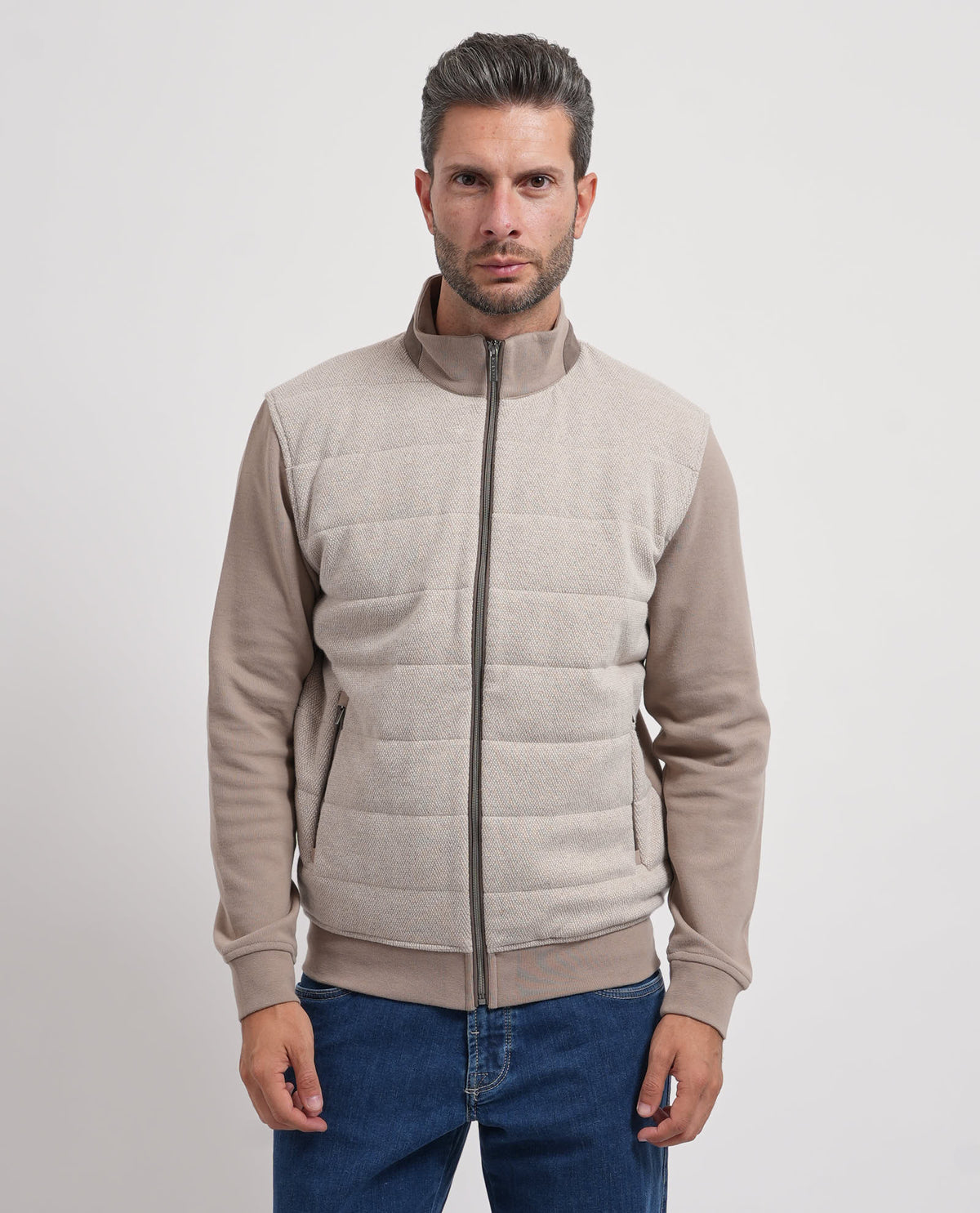 Maglione uomo Bugatti fullzip e collo alto 
