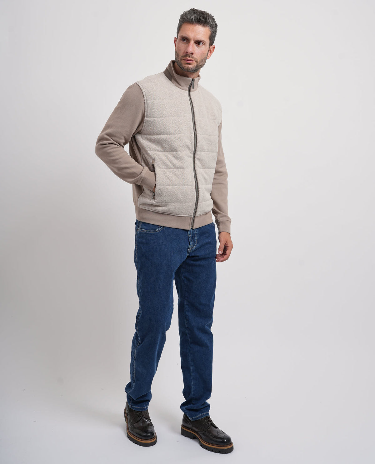 Maglione uomo Bugatti fullzip e collo alto 