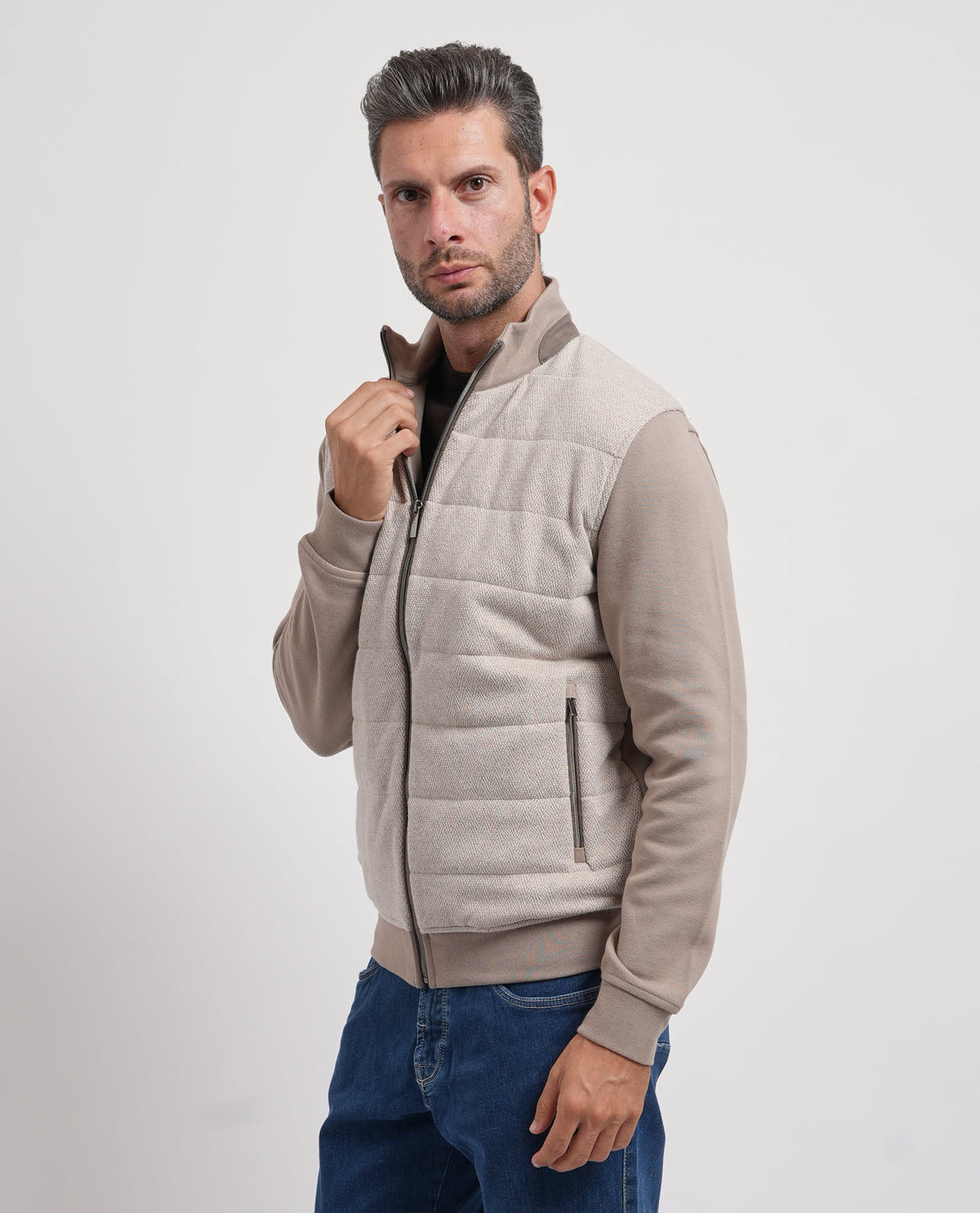 Maglione uomo Bugatti fullzip e collo alto 
