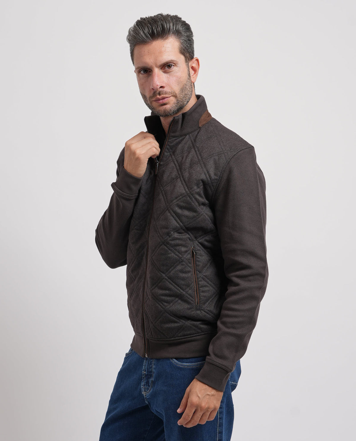 Maglione uomo Bugatti con pannello trapuntato 