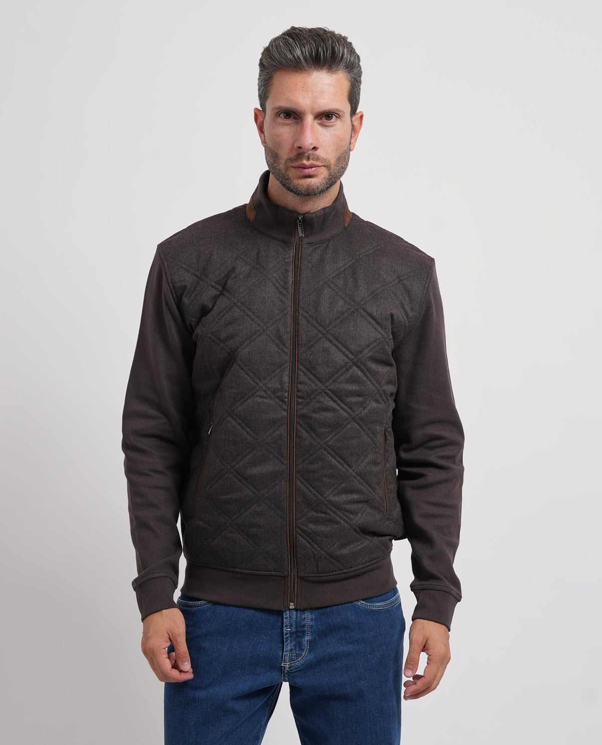 Maglione uomo Bugatti con pannello trapuntato 