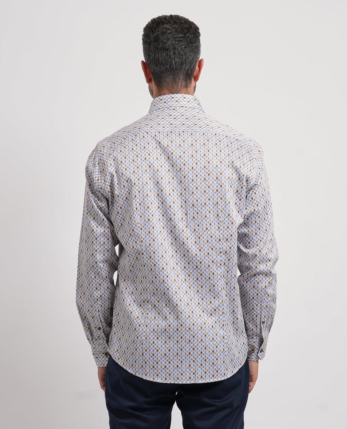 Camicia in cotone Bugatti uomo con micro fantasia 