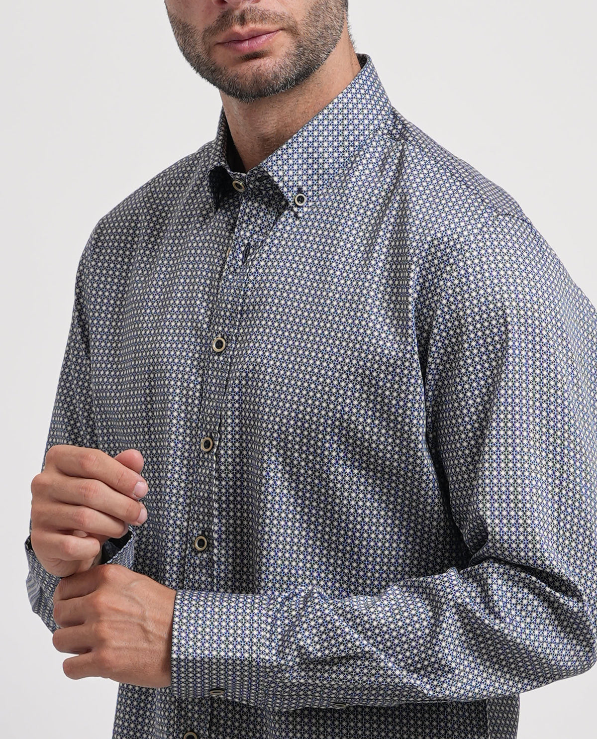 Camicia uomo Bugatti con micro motivo 