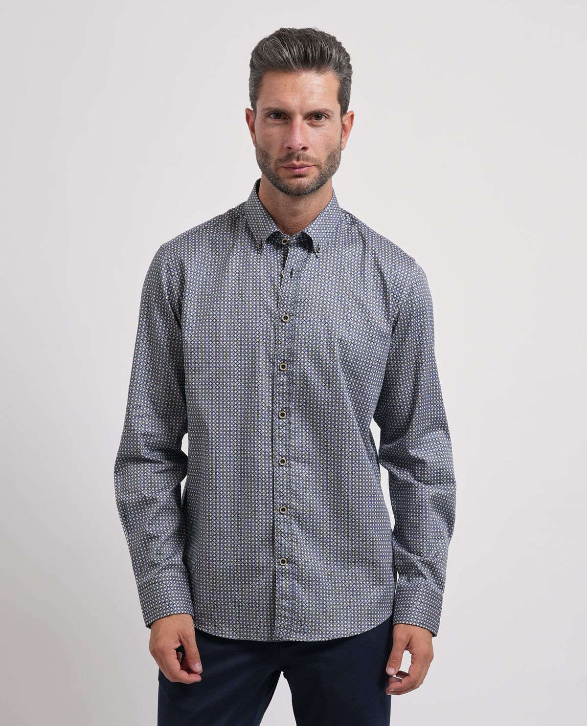 Camicia uomo Bugatti con micro motivo 