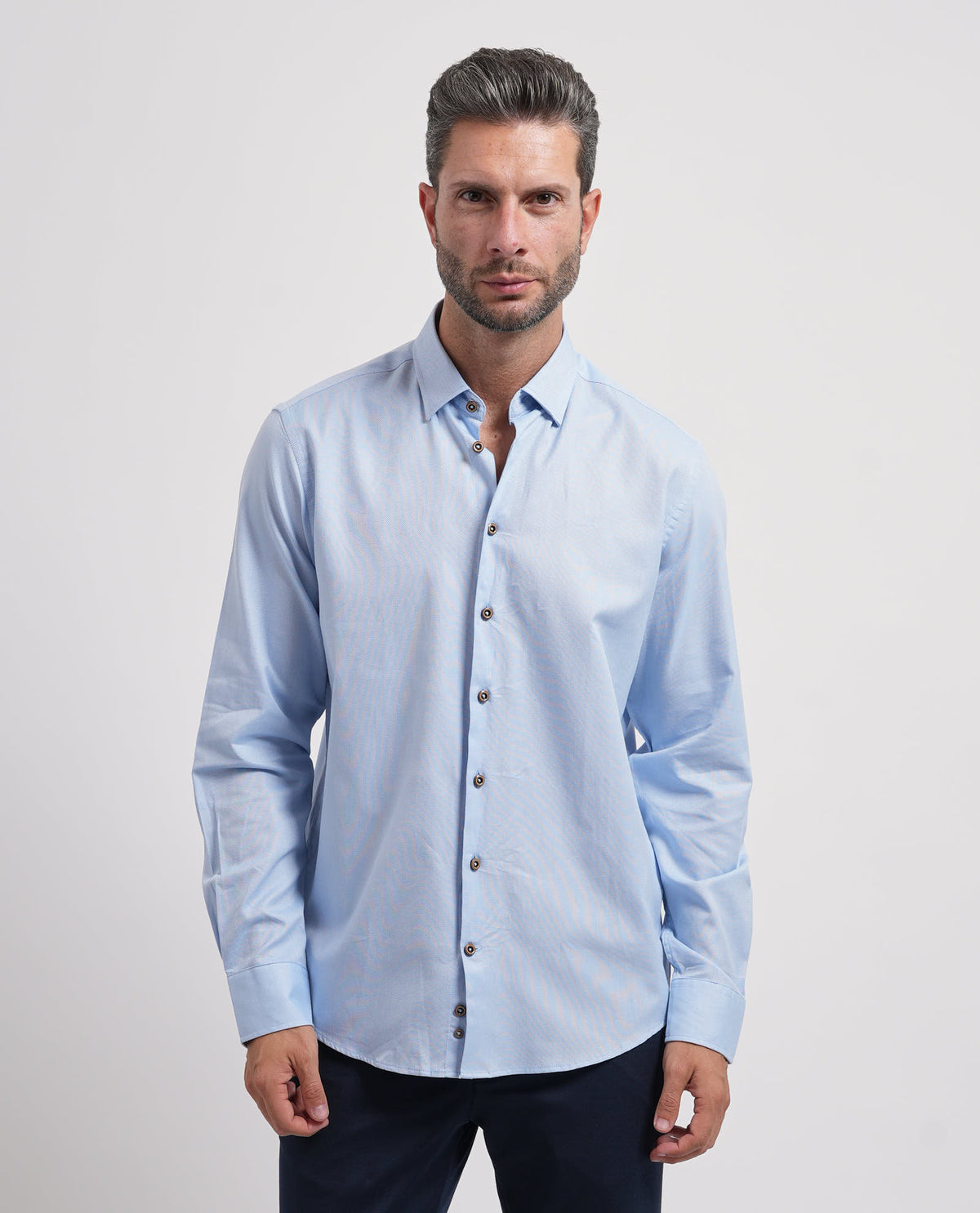 Camicia uomo Bugatti in cotone e tinta unita 