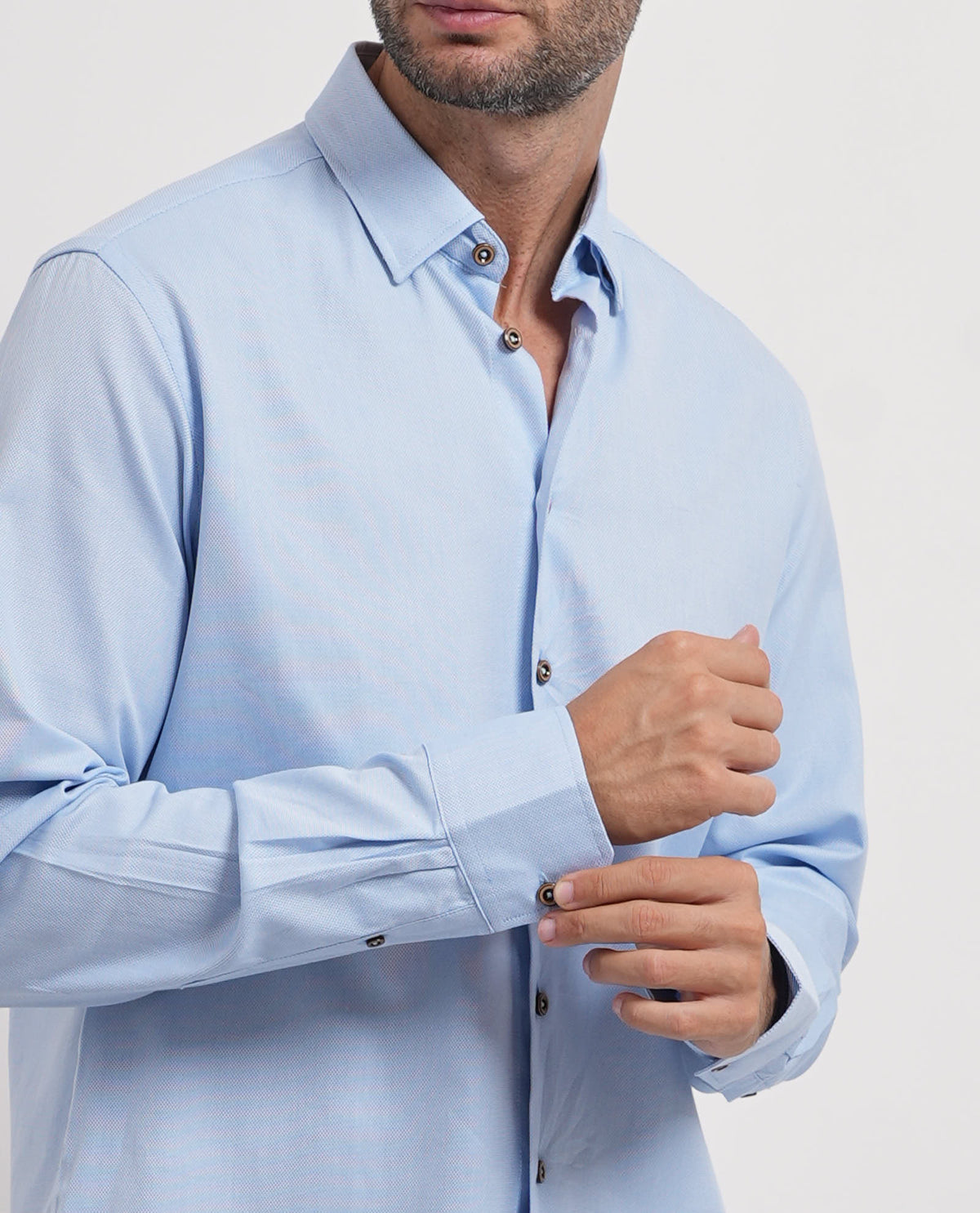 Camicia uomo Bugatti in cotone e tinta unita 