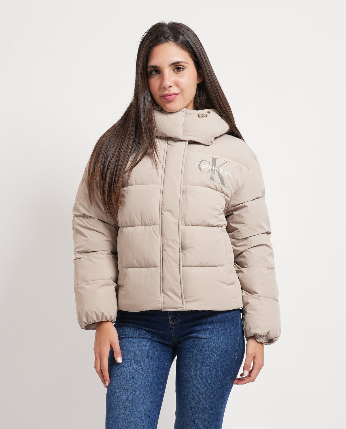 Giubbotto imbottito donna Calvin Klein con cappuccio 
