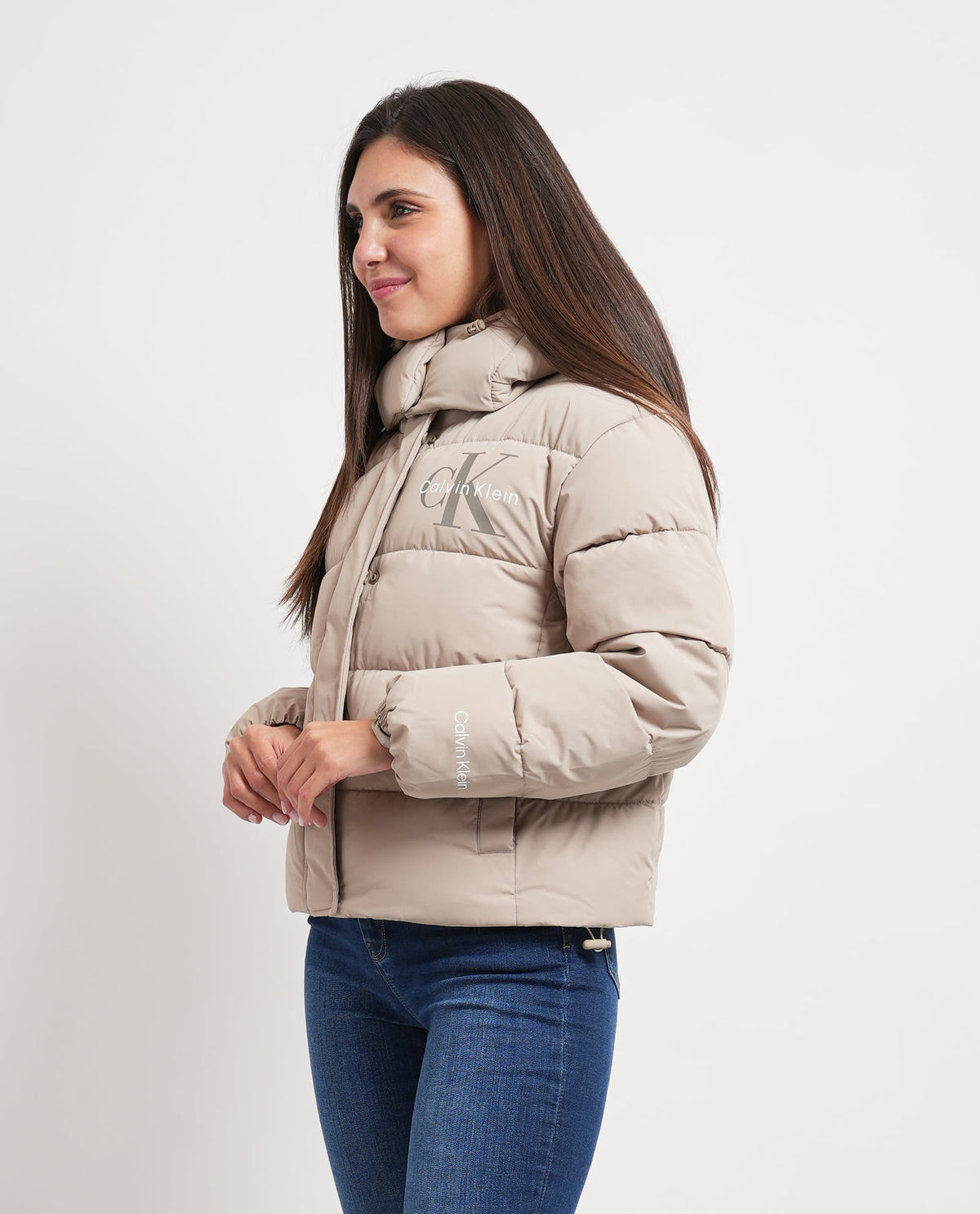 Giubbotto imbottito donna Calvin Klein con cappuccio 