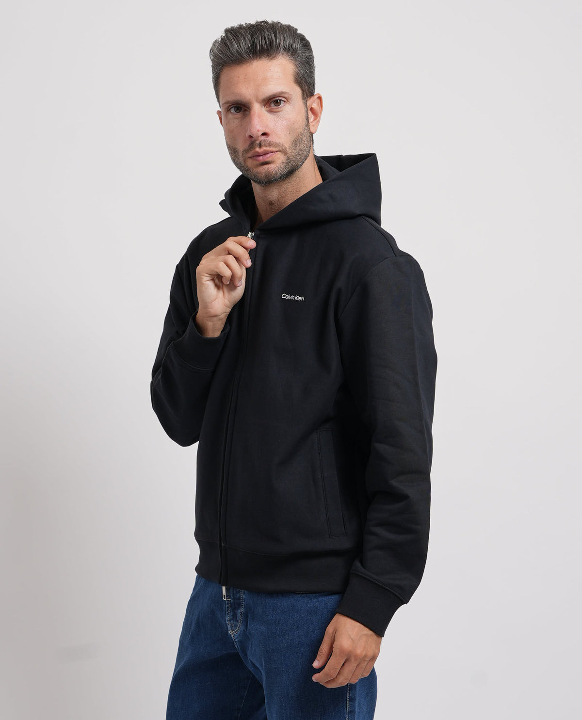 Felpa uomo Calvin Klein con cappuccio e logo 