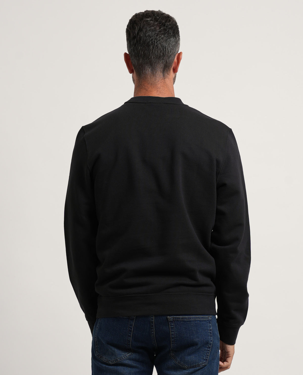 Felpa in spugna di cotone con monogramma Calvin Klein 