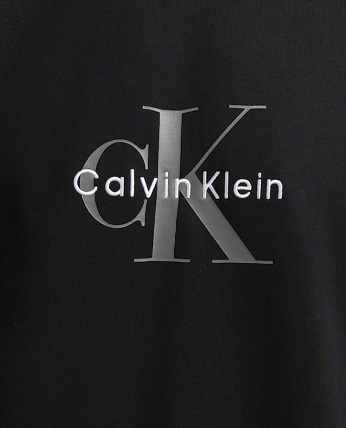 Felpa in spugna di cotone con monogramma Calvin Klein 