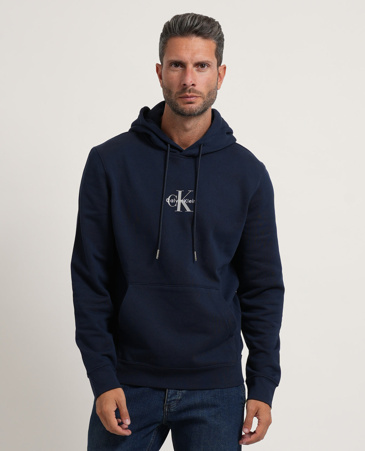 Felpa uomo Calvin Klein in cotone con logo 