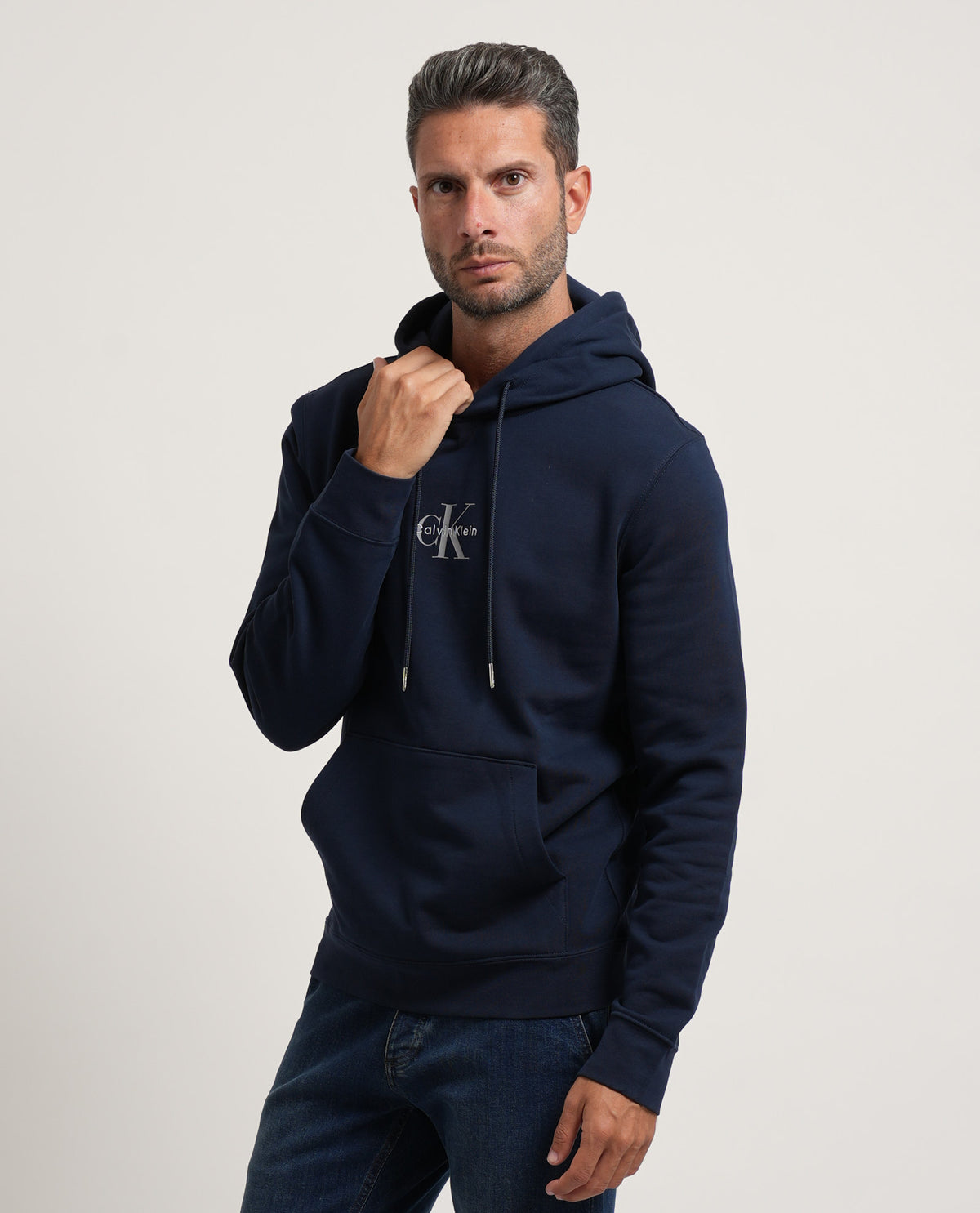 Felpa uomo Calvin Klein in cotone con logo 