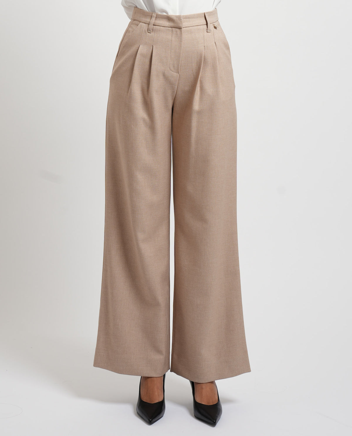 Pantaloni donna Denny Rose con fondo largo 
