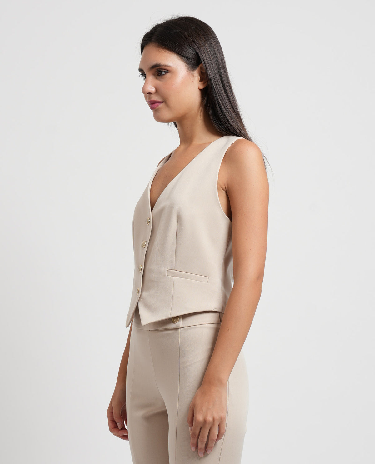 Gilet donna Denny Rose con scollo a V 