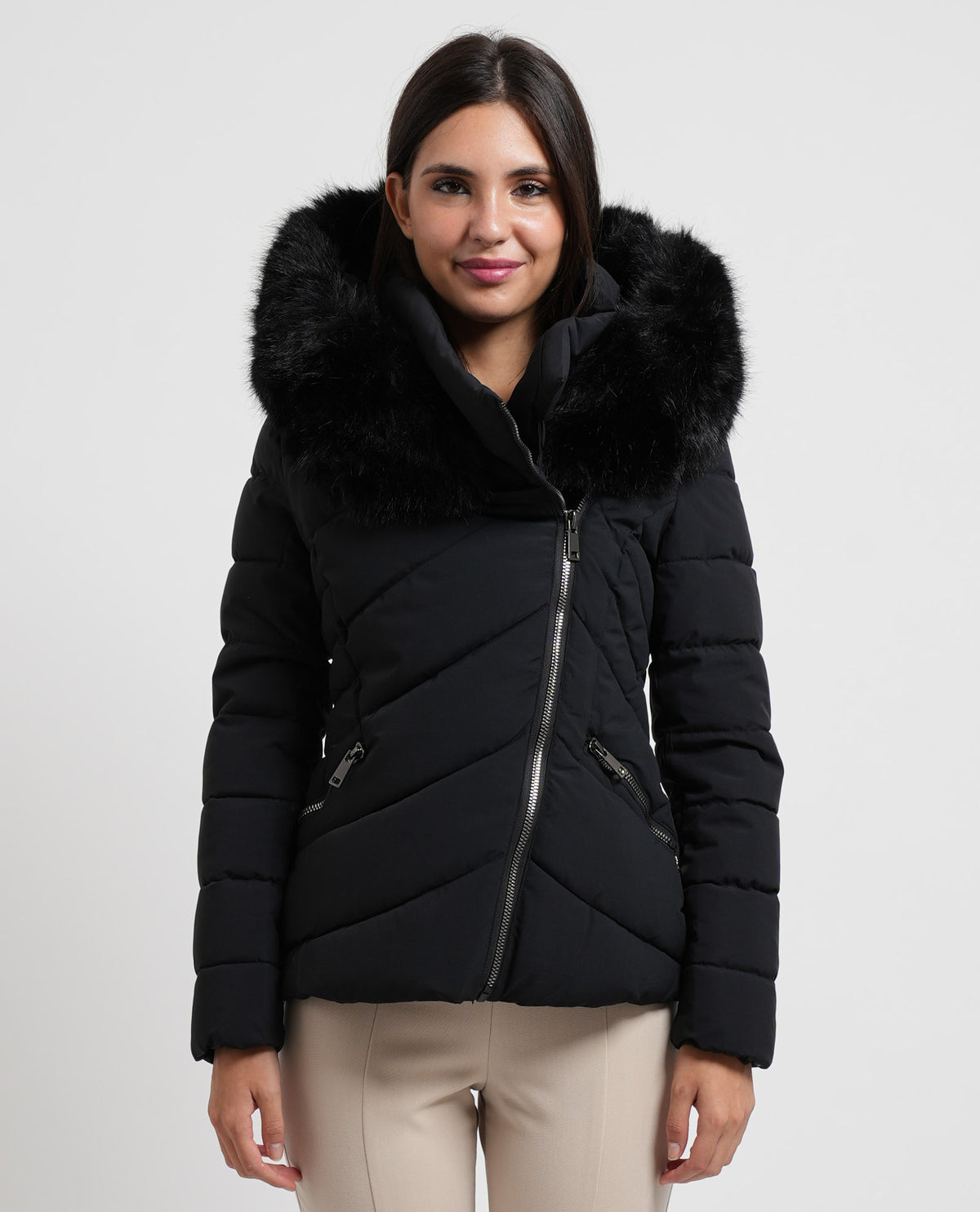 Piumino donna Denny Rose con zip laterale 