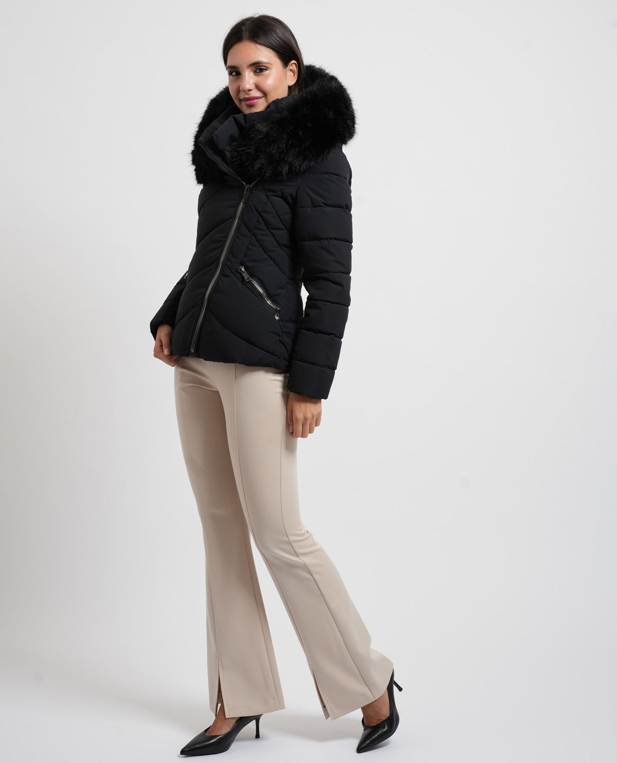 Piumino donna Denny Rose con zip laterale 