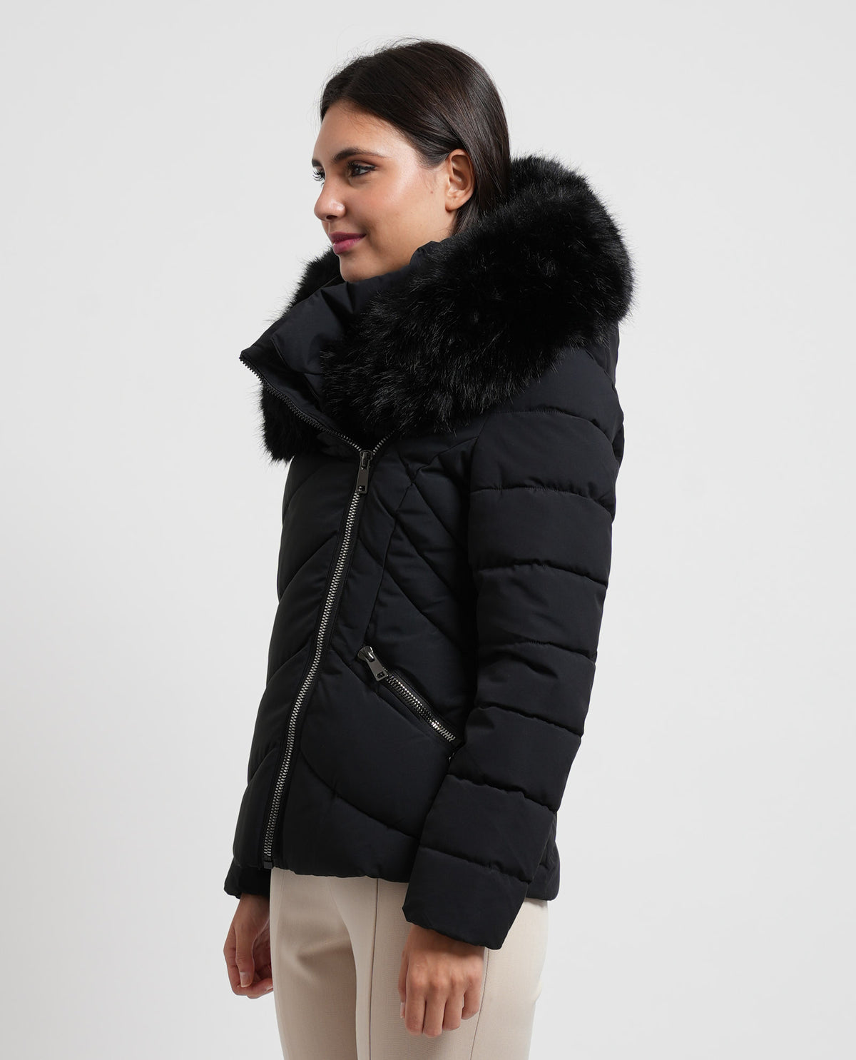 Piumino donna Denny Rose con zip laterale 