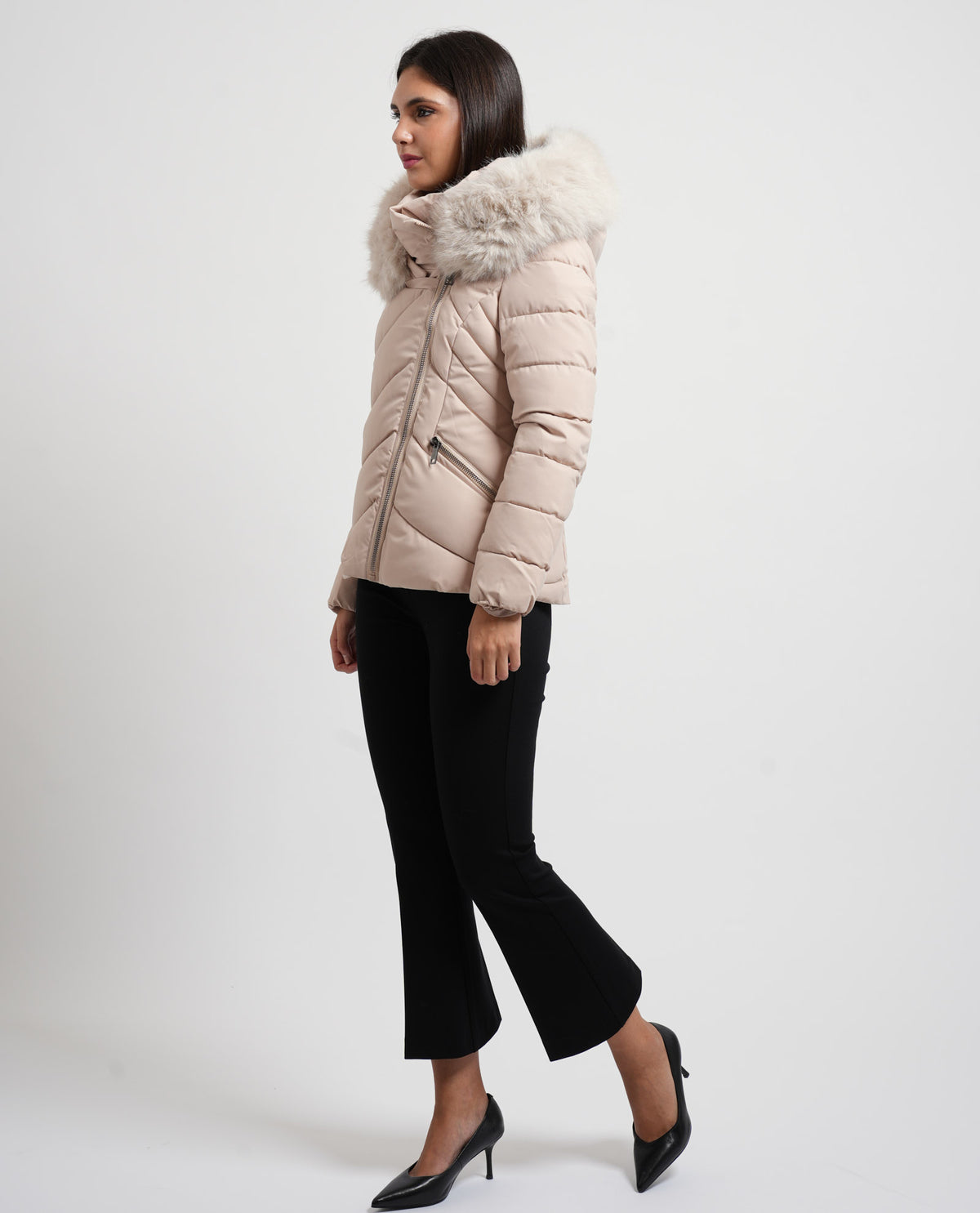 Piumino donna Denny Rose con zip laterale 