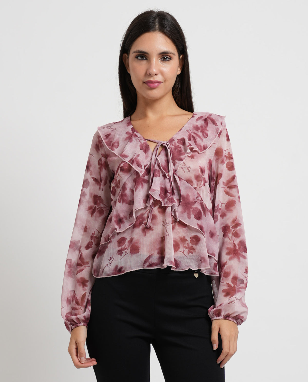Blusa Denny Rose con logo e laccetto 