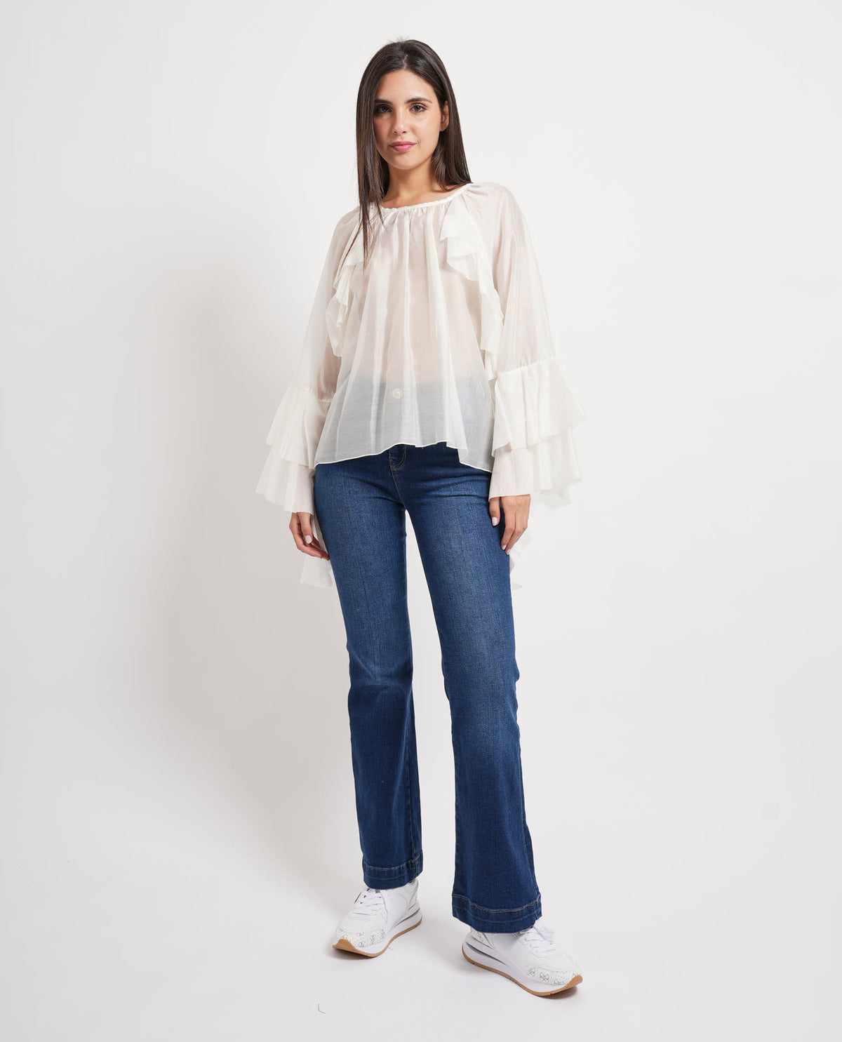 Camicia donna Denny Rose semitrasparente 