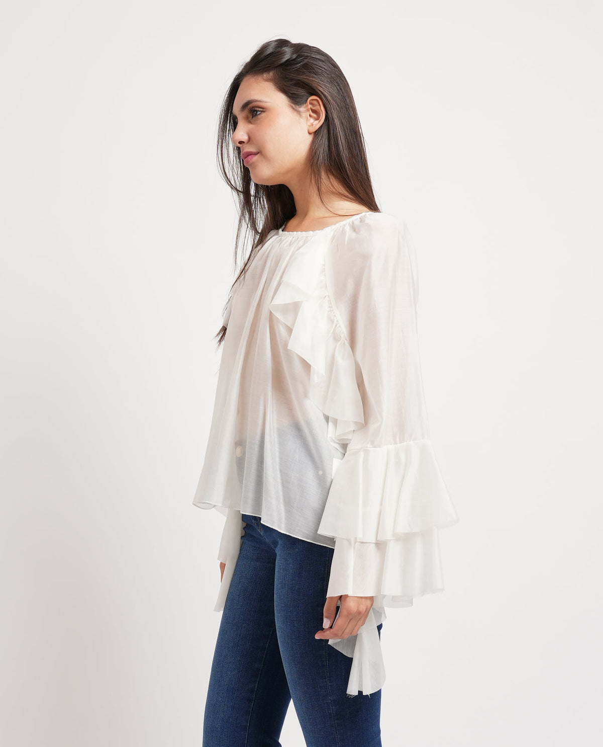 Camicia donna Denny Rose semitrasparente 