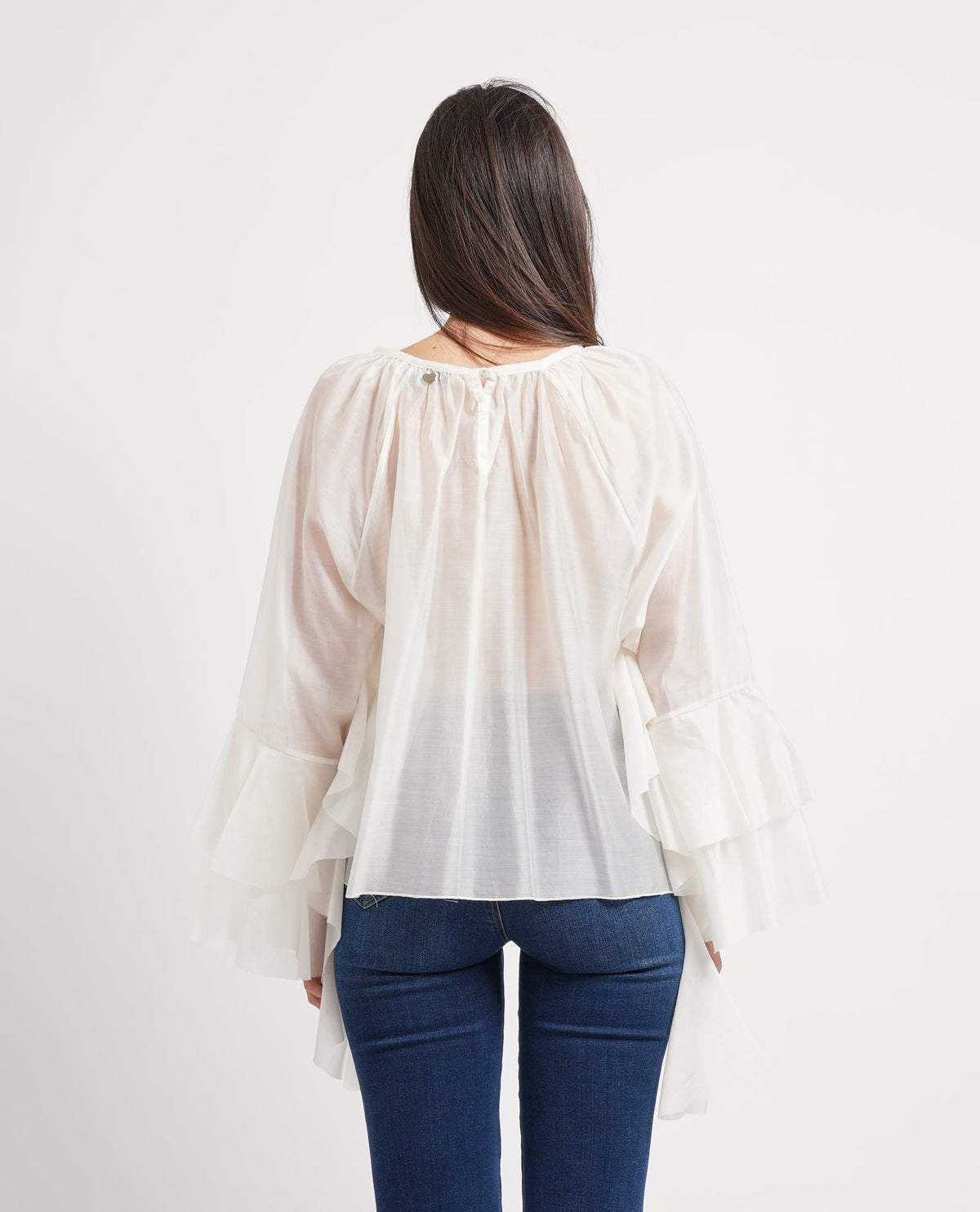 Camicia donna Denny Rose semitrasparente 