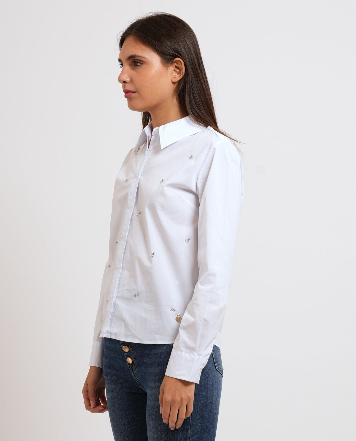 Camicia in cotone Denny Rosa donna 
