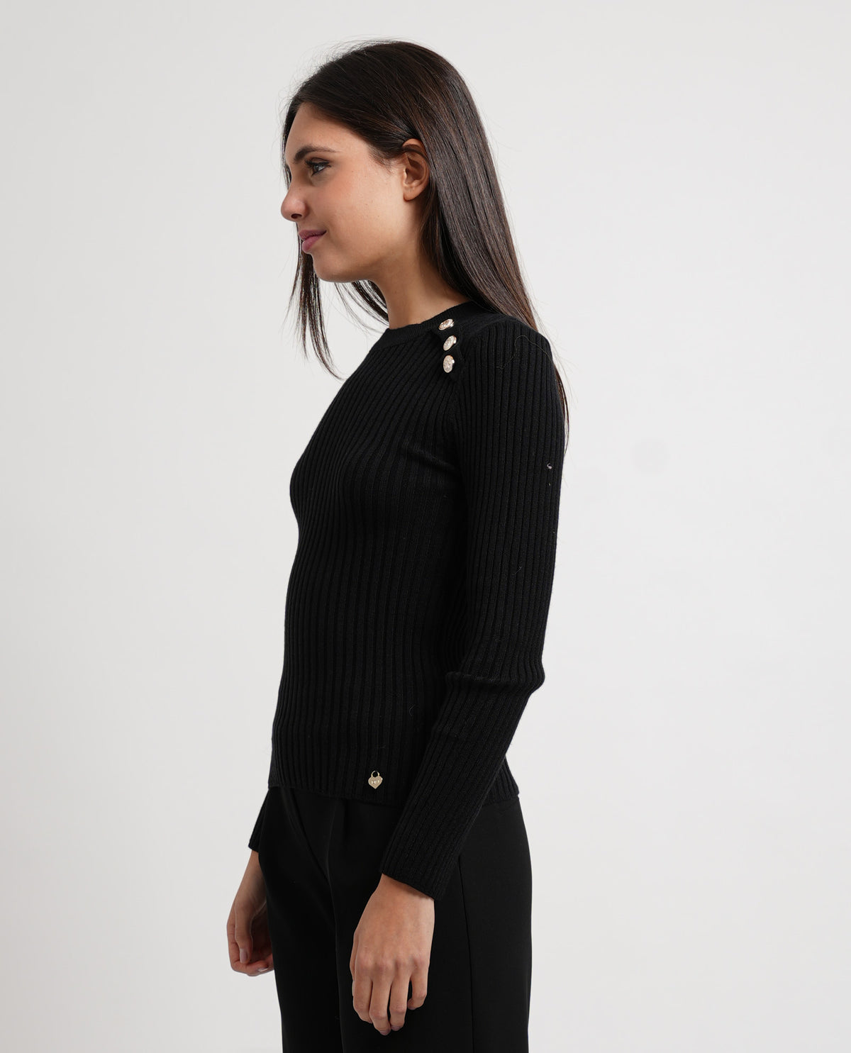 Maglione donna Denny Rose con bottoni su spalla 