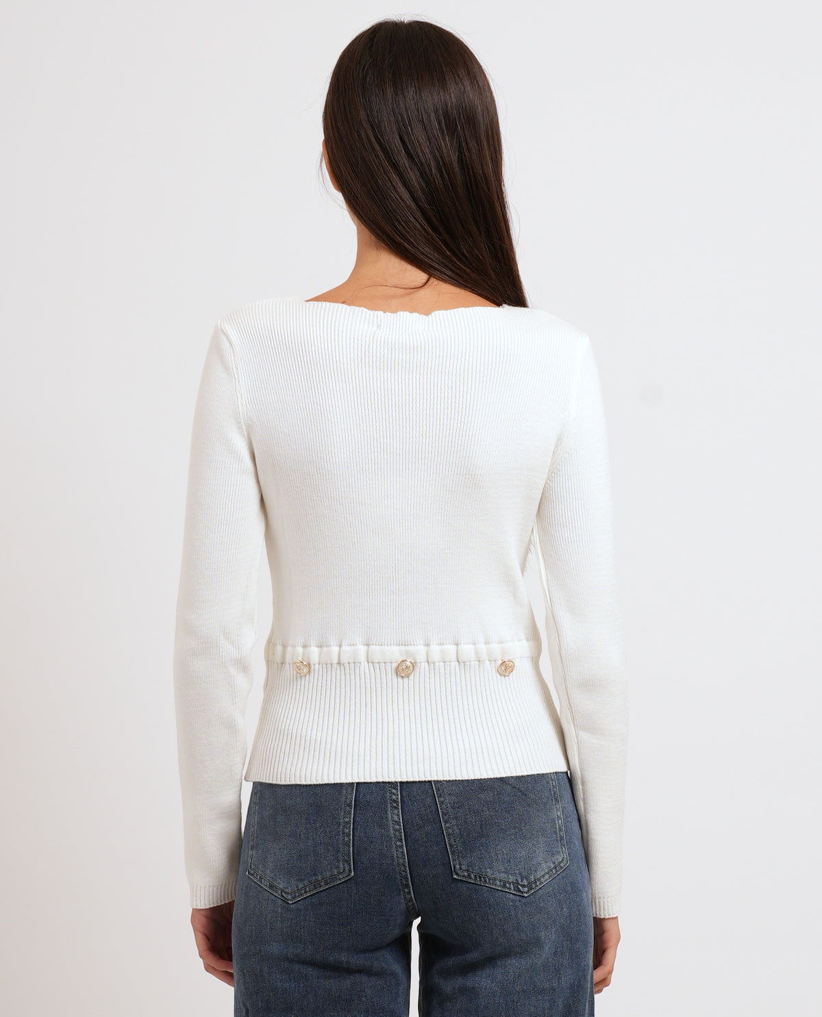 Maglione donna Denny Rosa con collo tondo 