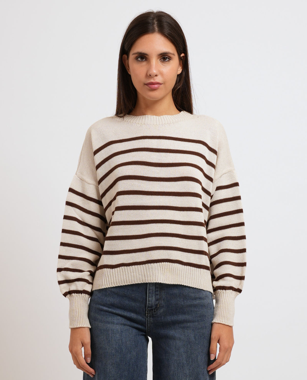 Maglione lavorato a maglia Denny Rosa donna 