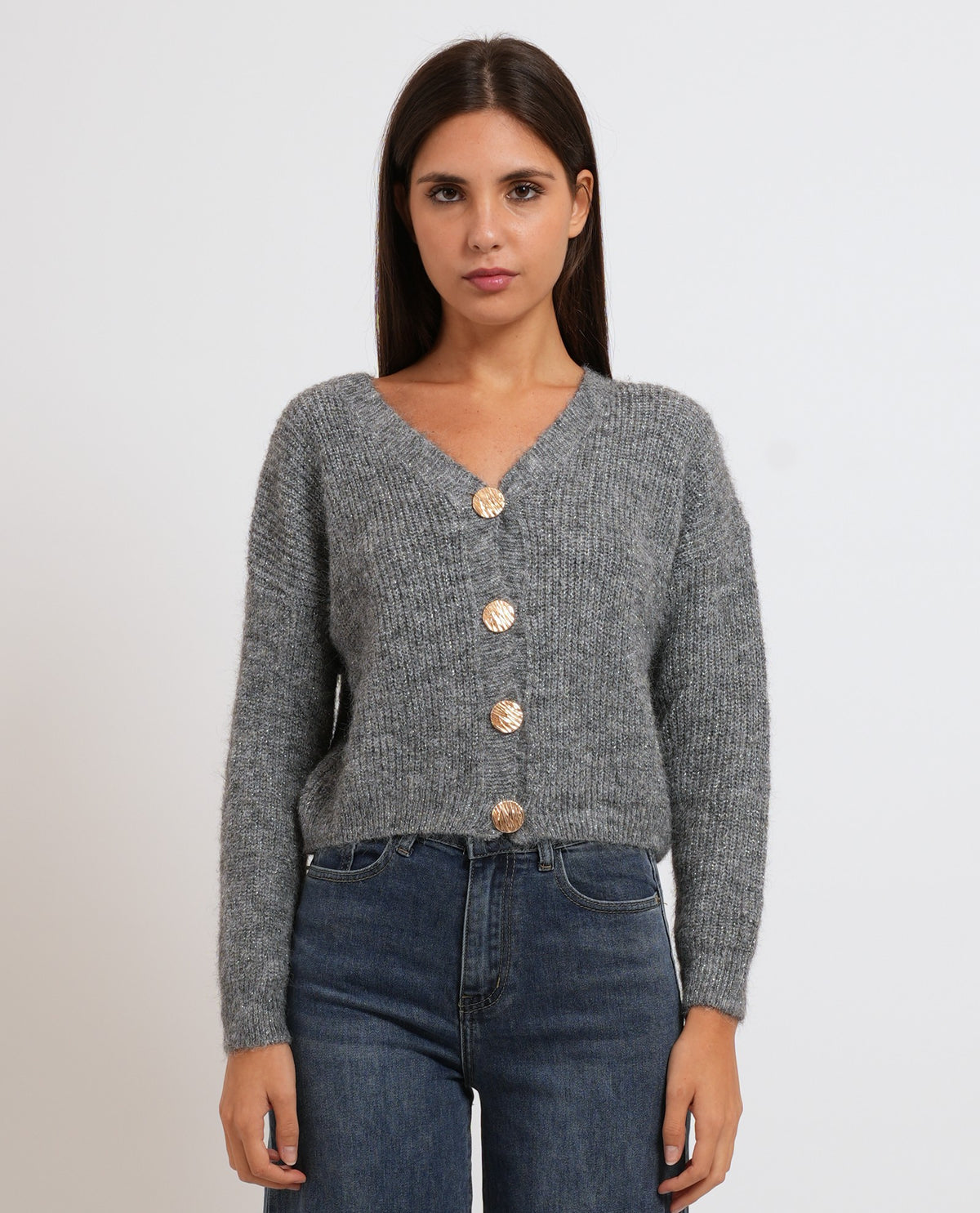 Cardigan donna Denny Rosa in misto lana 