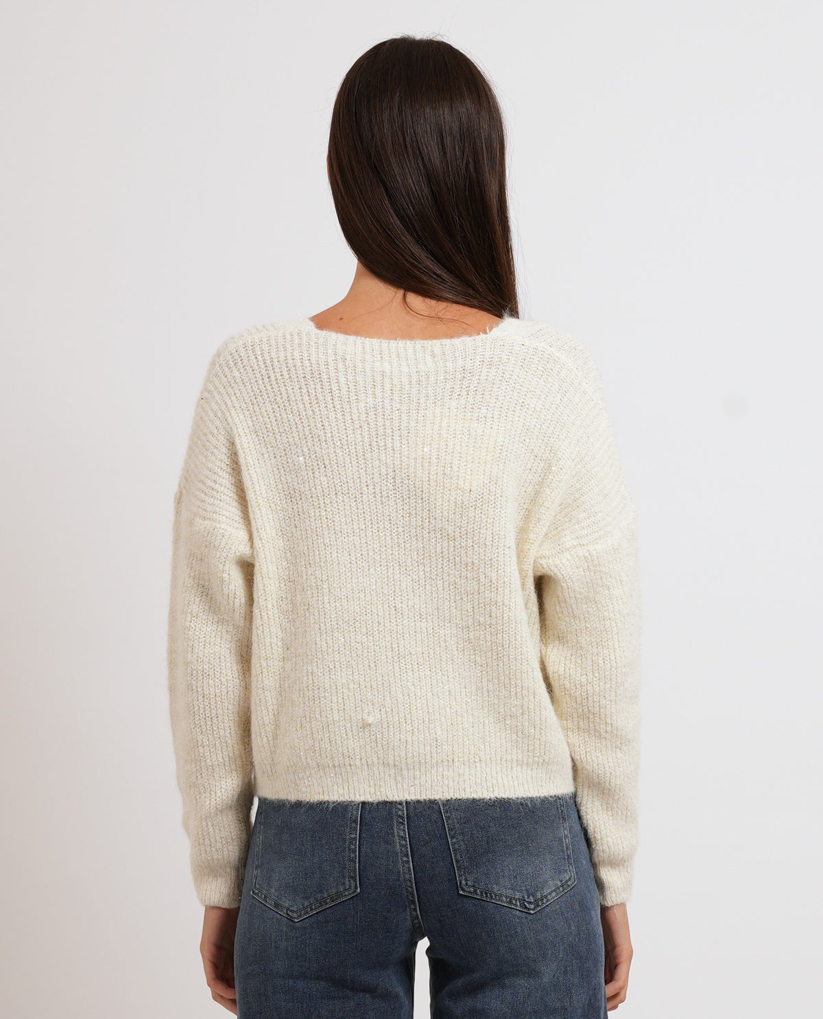 Cardigan donna Denny Rosa in misto lana 