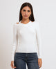 Maglione donna Denny Rosa cut on su spalla