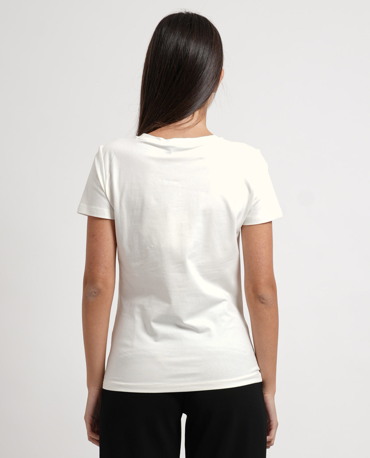 T-shirt girocollo donna Denny Rose con applicazione sul davanti 